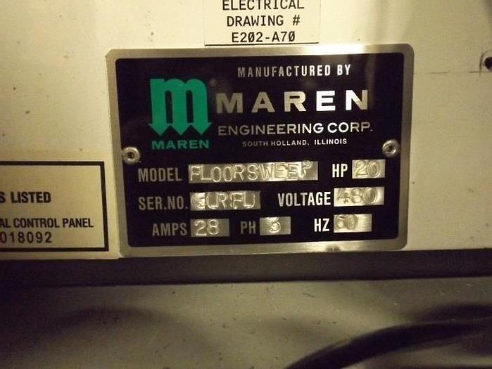 Used 24" MAREN FLOOR SWEEP SHREDDER 20 HP