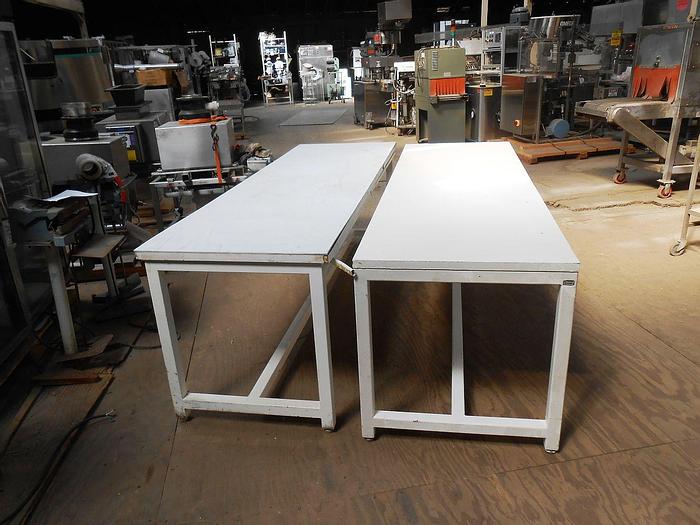 Used Table, Prep, 30" x 8', C/st Frame, Hardwood Top (2) #S741977