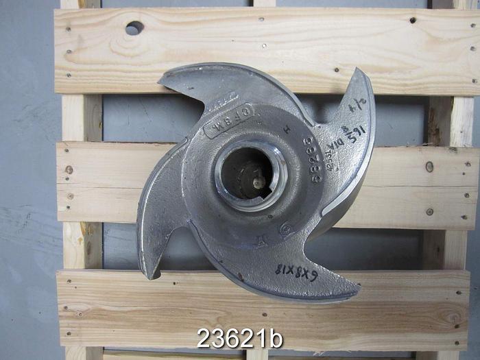 Used Goulds 3175 Impeller, 6X8X18, 16 5/8" Diameter, 2/4-Vanes #23621
