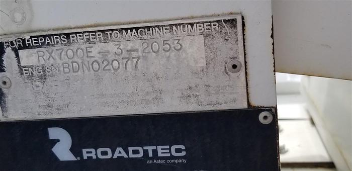 Used 2015 ROADTEC RX700-3 MILLING MACHINE