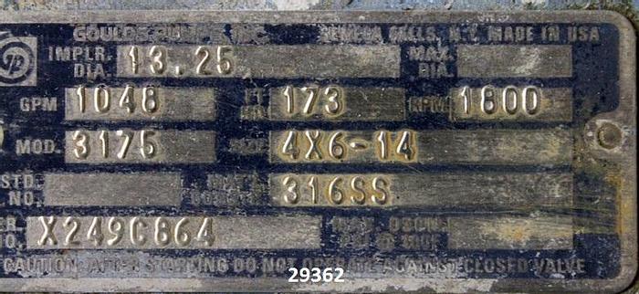 Used Goulds 3175 4x6x14 #29362