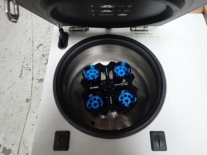 Used Jouan MR 23i Refrigerated Centrifuge with Rotor SWM 180.5, Manual & Extras