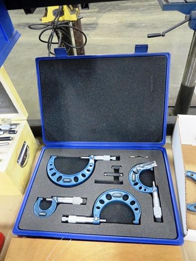 Used Fowler Micrometer Set 0 -1", 1-2", 2-3" & 3-4"