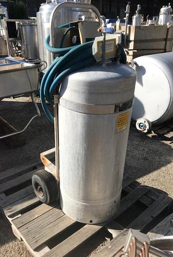 Used Tank, 37 Gallon, 316 Stainless Steel, 125 PSI, #S737357