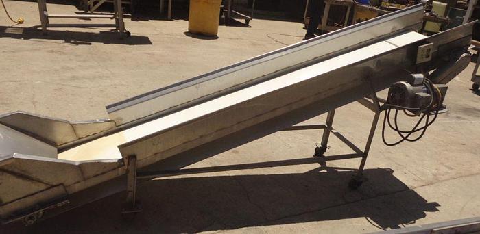 Used Conveyor, Belt, 18" x 9'6", S/St, Incline #S743097