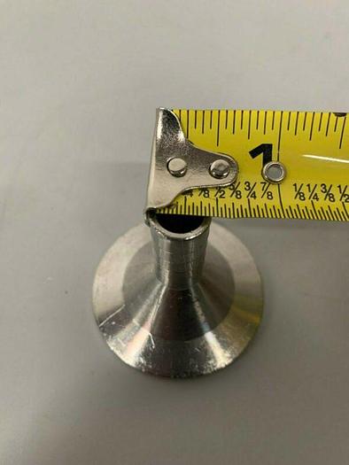 Used Stainless Steel Sanitary 7/16" Hose Fitting To 1 1/2" Sanitary Fitting