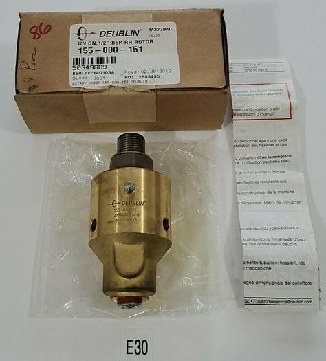 *NEW IN BOX* DEUBLIN 155-000-151 1/2" RH Rotary Joint 277940/W0210 + Warranty!