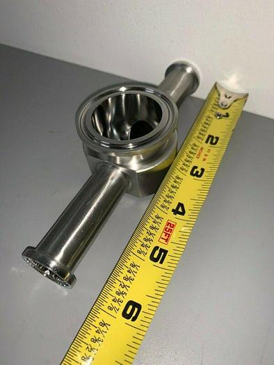 Used Lot of 13 - 3 Way Stainless Steel Tee w/ 3/4" Sanitary Fittings & 1 1/2" Center