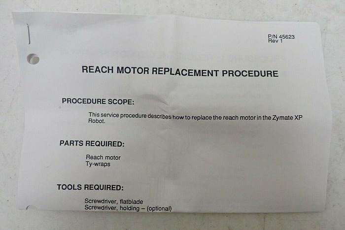 Used Pittman GM8712F433 Zymark 45514/0 XP Robot Reach Motor Kit, P/N 45623