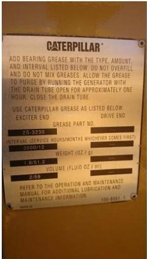 Used 1 MW 2011 Used Caterpillar 3512 Diesel Generator