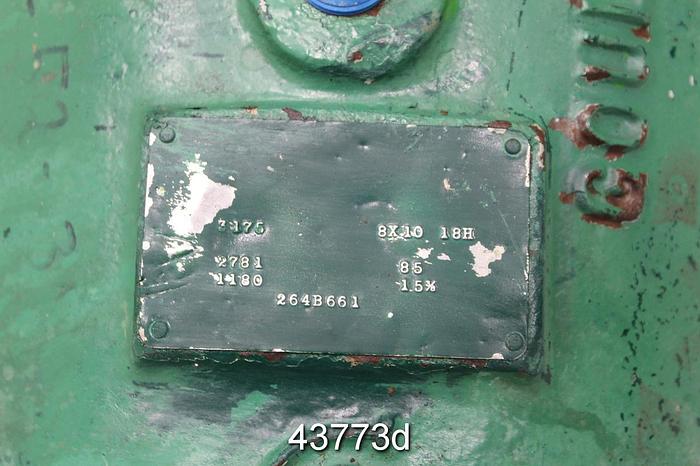 Used Goulds 3175 M Power End, With 18" Diameter Stainless Steel Stuffing Box, 5-Vane 15" Impeller #43773