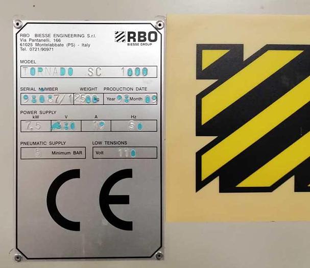 Used 1998 Biesse RBO  Stacker / Unloader BIESSE RBO Tornado SC 1000