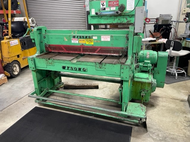 Used WYSONG 1252 POWER SHEAR 12 gA. X 4' #6339