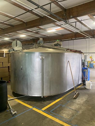 Used Damrow 4500 Gallon Double-O Cheese Vat Stainless Steel Jacketed Tank w/ Mixers