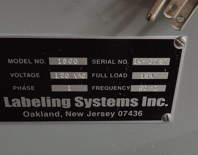 Used LSI model 1400 wrap pressure sensitive labeler