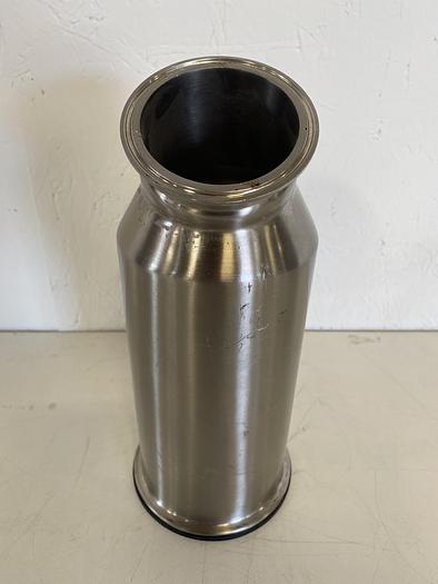 Used Stainless Steel Tri-Clamp Lateral Reducer w/ 2 3" Sanitary Fittings & 1 5" OD