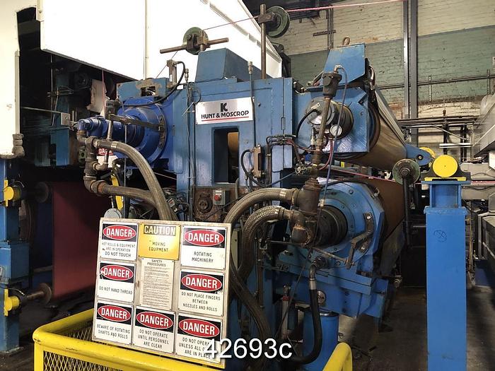 Used Kusters Tandem Soft Nip 2-Roll Calender, 120" Face Width #42693