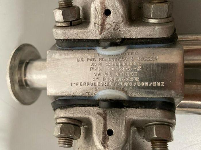 Used 2 ITT Sherotec 90PSI Stainless Steel Valves w/ 2 Position Monitor 3/4" Sanitary