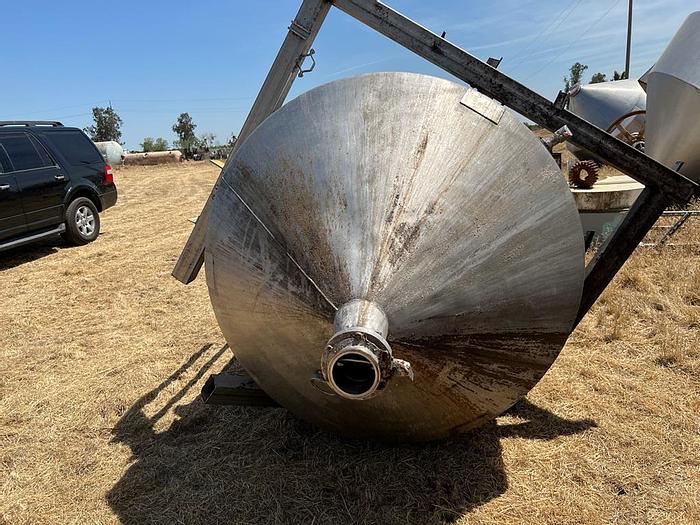 Used Tank, 1,000 Gallon, S/st, Agit, 45-Degree Cone Bottom #S744583