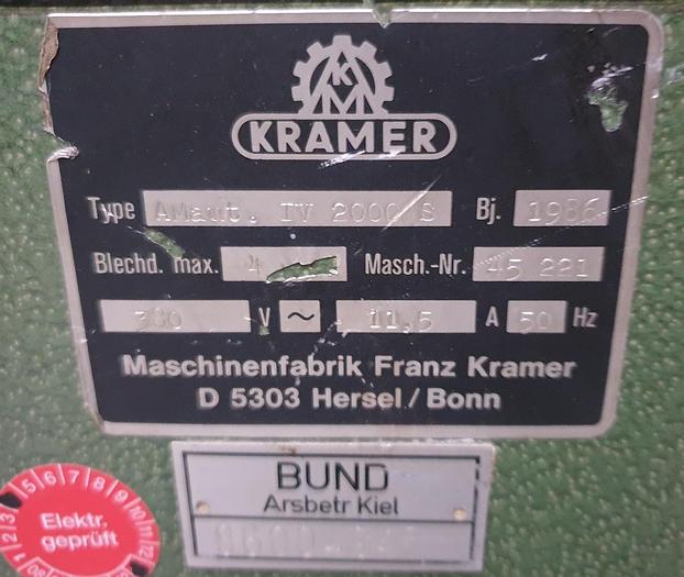 Gebraucht Schwenkbiegemaschine Kramer AMaut. IV 2000 S