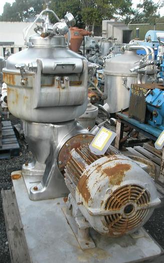 Used Centrifuge, Disc, Batch, Solid Wall, Alfa Laval, SRG-214, 20 #S736638