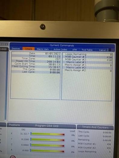 Used 2020 HAAS VF-4SS 4-Axis CNC Vertical Machining Center *** 15 Hours ***