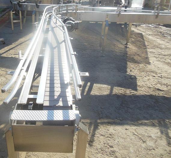 Used Conveyor, Belt, 4.5" x 17', S/st, 90 degree turn #S742977