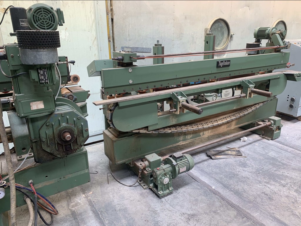 Usato Levigatrice per elementi marca Tagliabue a 2 nastri per lato