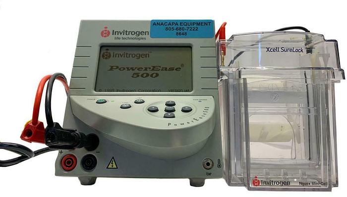 Used Invitrogen PowerEase 500 & XCell Sure Lock Novex Mini-Cell Electrophoresis (8648