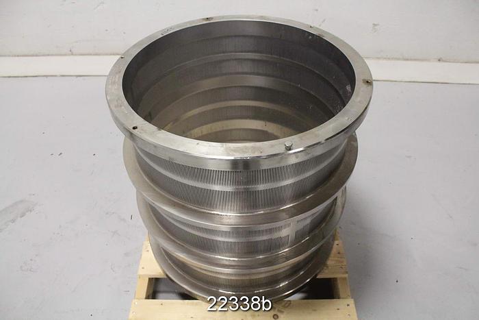 Used Black Clawson UV300 Pressure Screen Basket,  0.006" Profiled Slots #22338