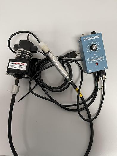 Used Ace Glass Overhead Stirrer & Dual Motor Control  Serial #: 2835