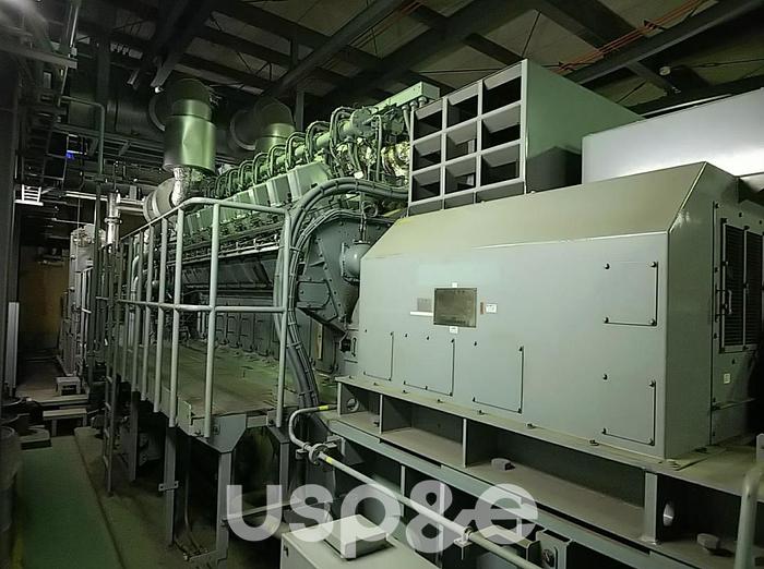 Used 5.7 MW 2004 Used Niigata 18V22AG Natural Gas Generator Sets