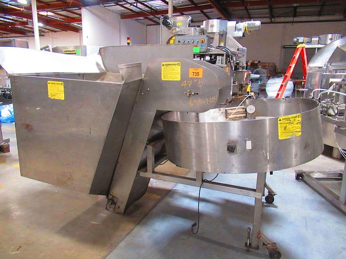 Used Kapsall AU6 bottle unscrambler 48"