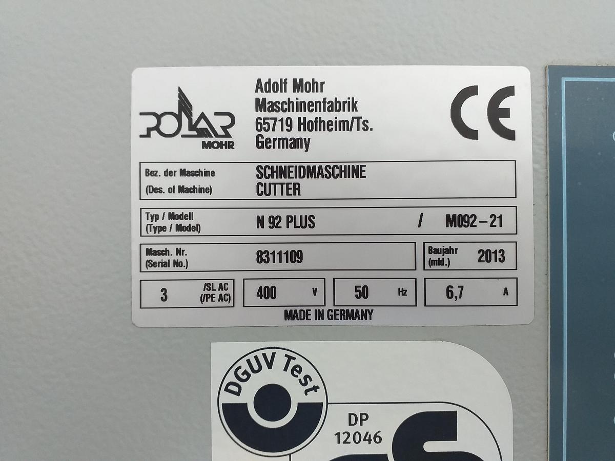 Używane POLAR 92 N PLUS GILOTYNA