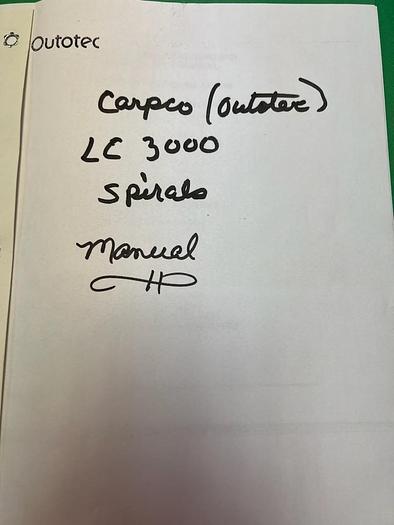 Used Carpco Carpco LC 3000 spirals