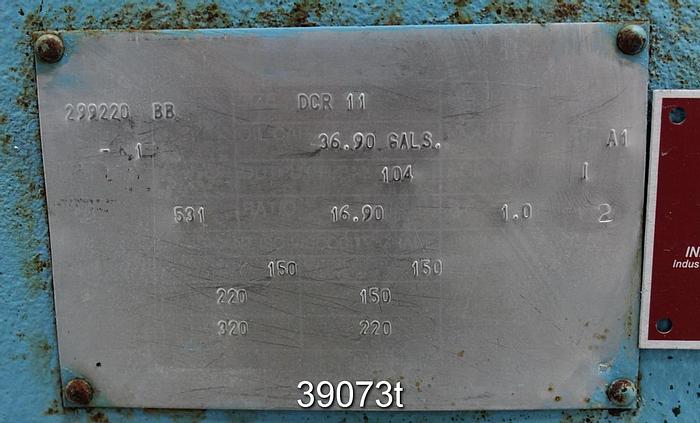 Used LG Industries Plain Press, 1200 PLI Balanced at 2500 FPM, Blind Drilled Press Rolls, 118" Face, 32" Diameter #39073