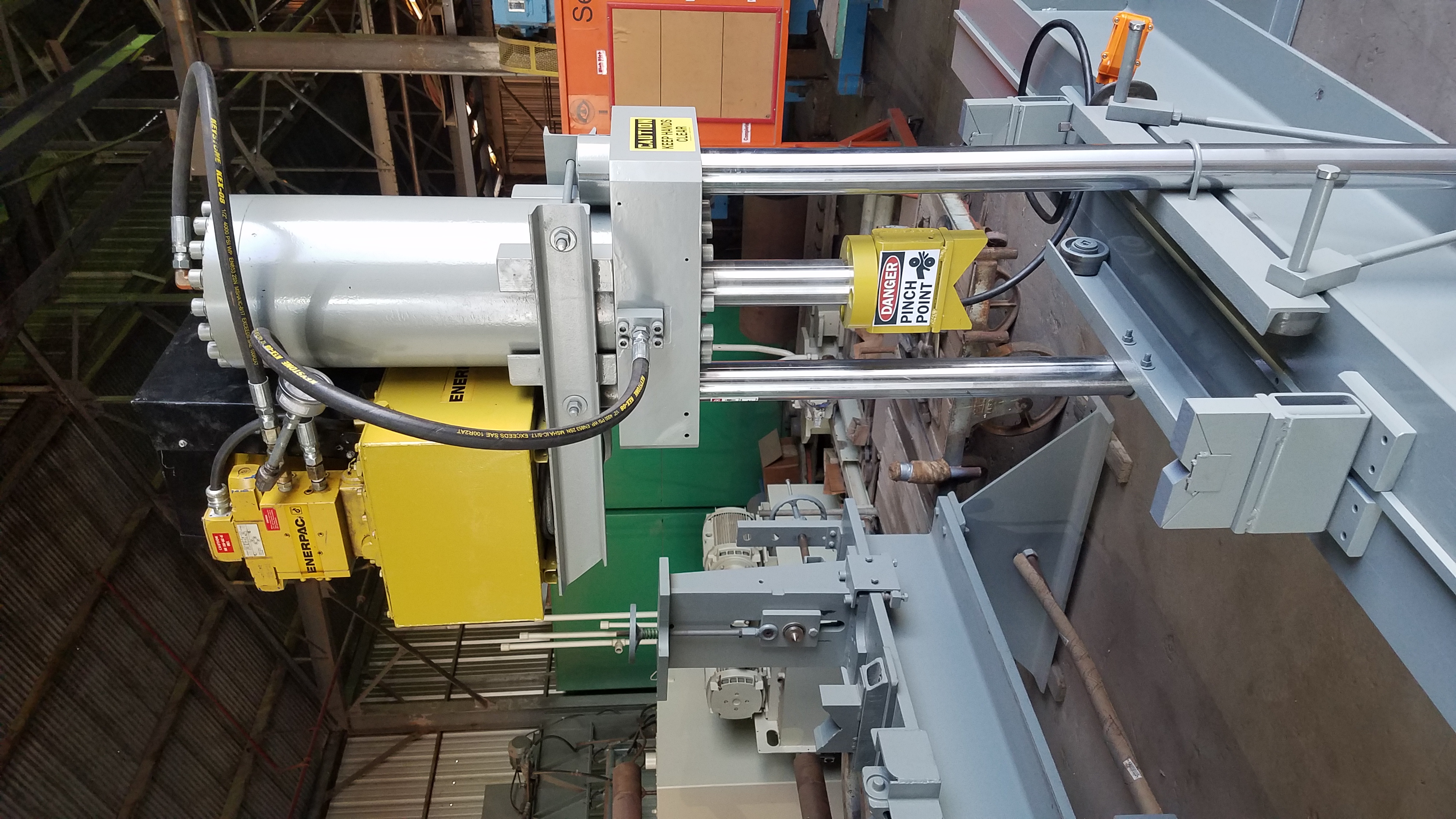 Used 80 Ton Rutil Hydraulic Straightening Press; 2 Axis Traveling Head; Dual Tie Rod Type