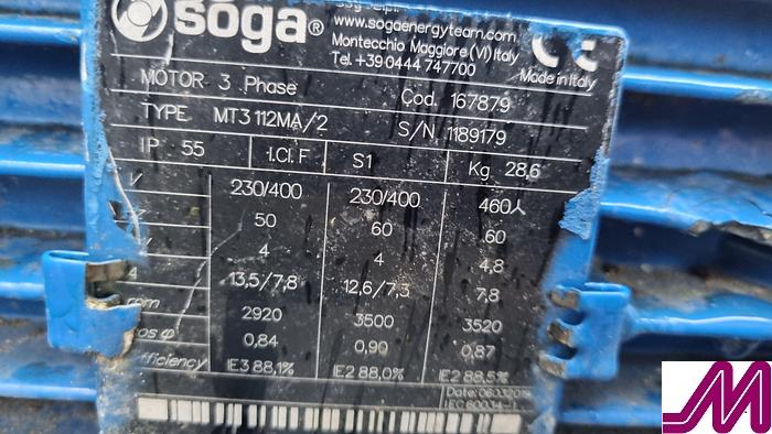 Used Varisco  JE 4-100 G10 MT20 - 4" Self Priming Pump 4kW 415v