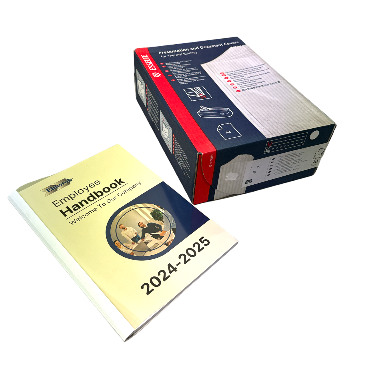 A4 Esselte Opaque Thermal Binding Covers - "Off White" Plain 1.5mm -1000 Covers - Special Clearance