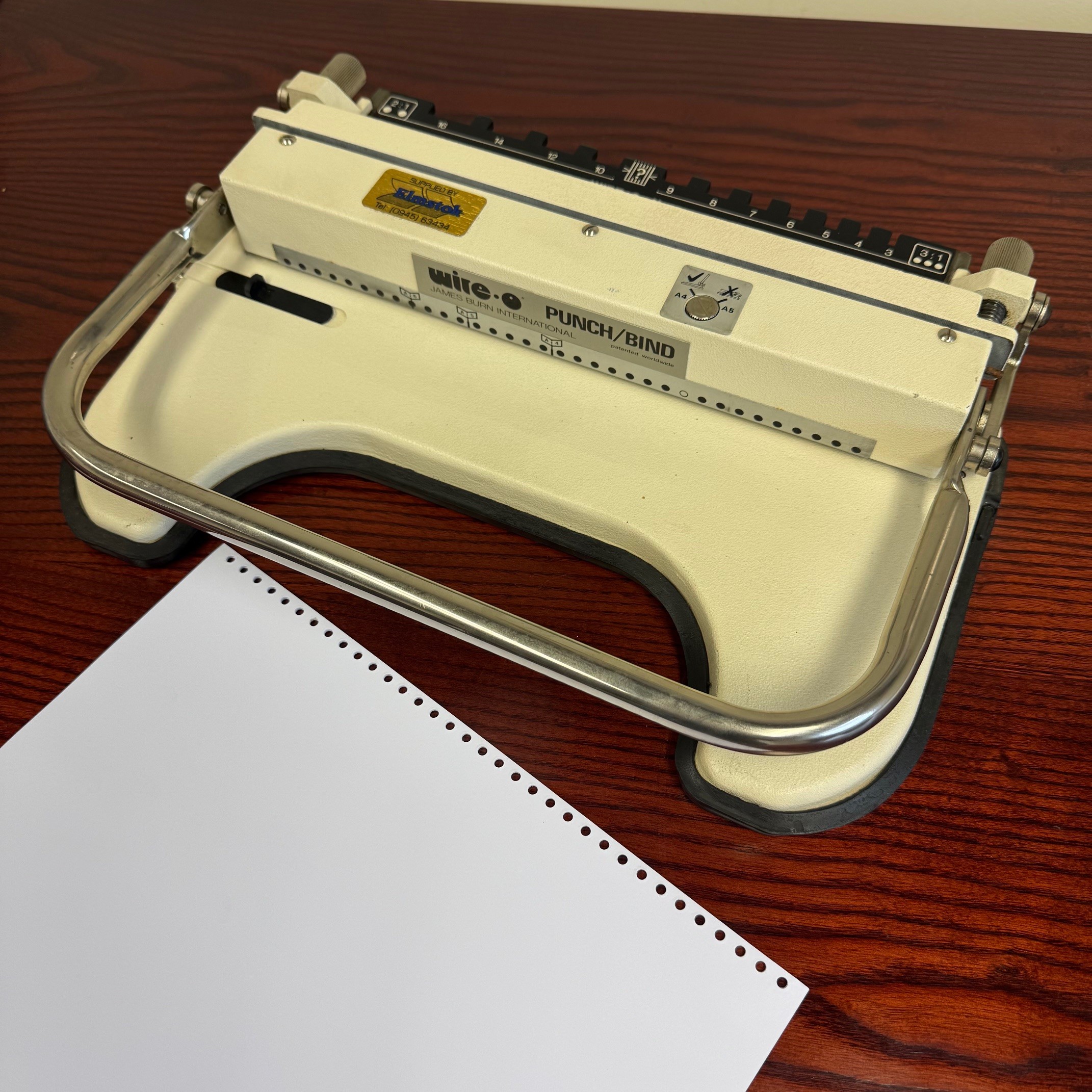 Used Second-hand JBI James Burn PB34 3:1 Wire Punch & Closer Binding Machine