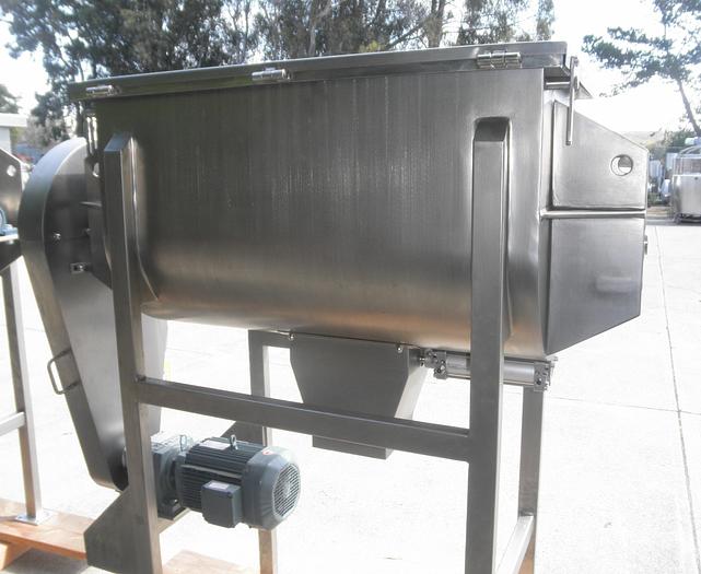 Used Mixer, Ribbon, 10 CF, 304 S/st, 5 HP, New, Std, #S741658