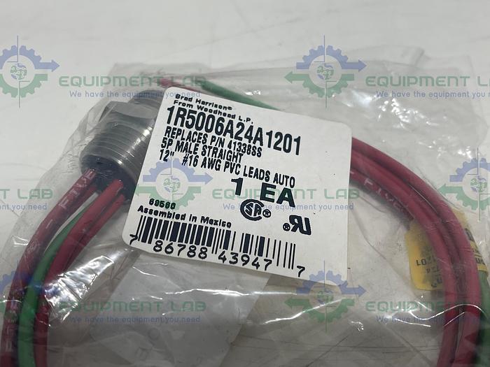 Lot of 2- Brad Harrison 1R5006A24A1201 Male 5 Pin Sensor Connector