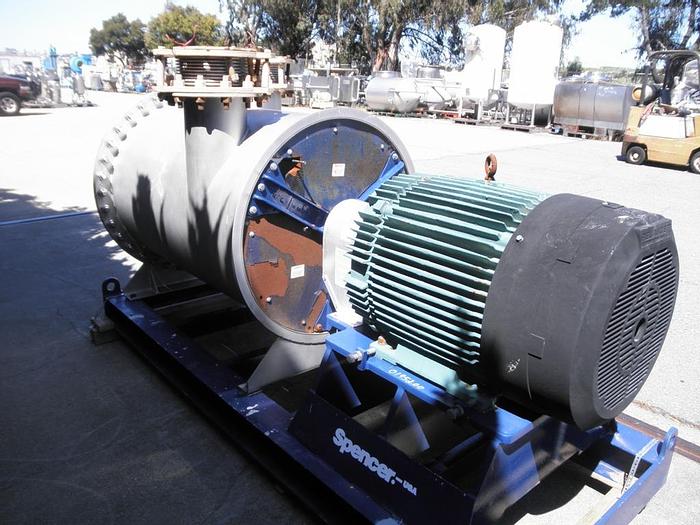 Used Blower, 150 HP, Centrifugal, Spencer, 316 S/st, Gas, #S740362