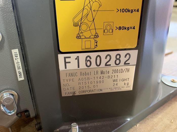 Used FANUC LR MATE 200iD/7H 5 AXIS CNC ROBOT WITH LR MATE R30iB CONTROLLER