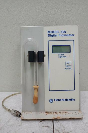 Used Fisher Scientific Model 520 Digital Flowmeter Flow Meter