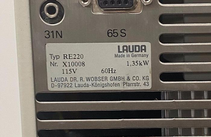 Used Lauda RE220 Ecoline Recirculating Water Bath Chiller 115V 60Hz