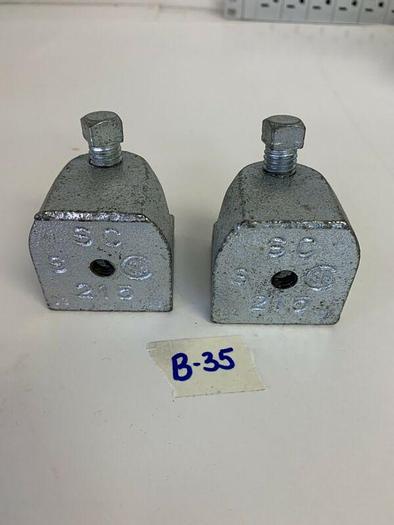 Used Steel City 3/8” SC 215 Galvanized Malleable Iron Beam Clamp Part (Lot Of 2)