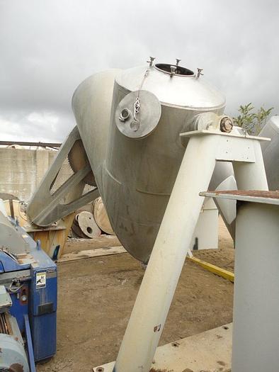 Used Mixer, V-Type, 100 CF, 316 S/st, PK, 15 HP, #S741446