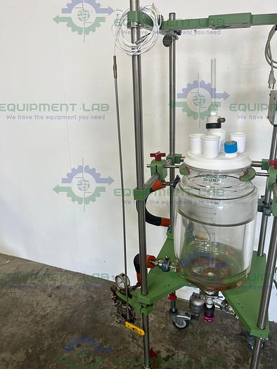 Used Chemglass  AM-0209-252MS 20 Liter Jacketed Glass Reactor
