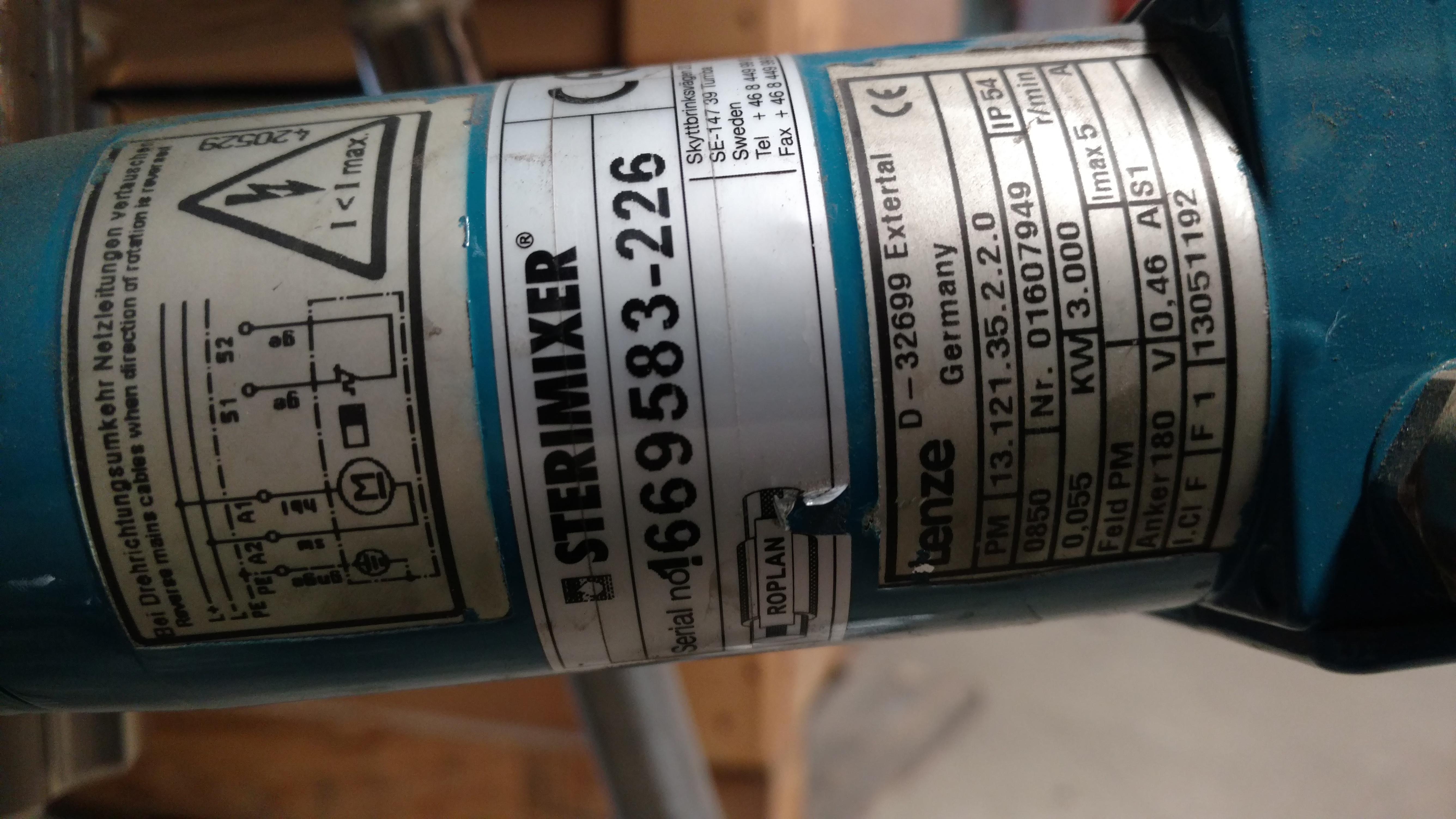 Usado 4 GALLON PROCESSOR TANK. ALLEGANY BRADFORD SERIAL 12944-02.